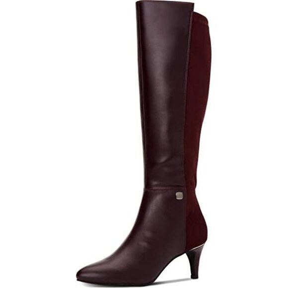Alfani Shoes - Alfani Womens Hakuup Pointed Toe Knee High Fashion, Malbec Burgandy, Size 10.5